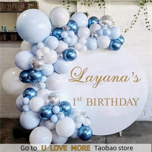 Birthday Party Vinyl Wall Decals Custom Names And Texts Wall