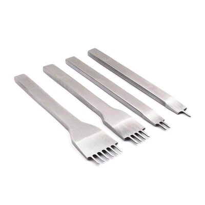 4Pcs 4mm Prong Leather Craft Tools Hand Tool Hole Punches St