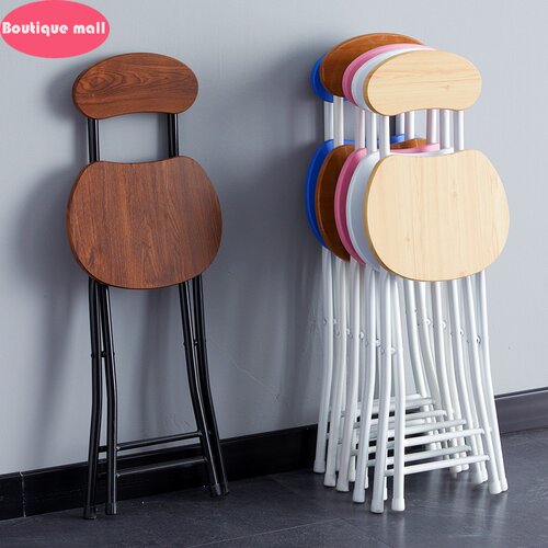 Folding dining chair back chair balcony chair round stool 1n