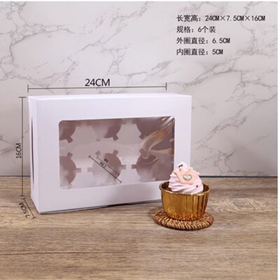 Portuguese egg tart box tart small cupcake packaging box