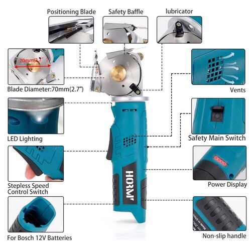 Hormy 12V Electric Scissors electric Cloth Knife Fabric Cutt