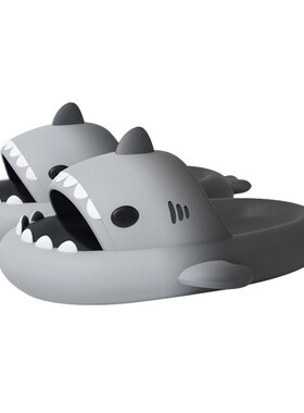 Cute Gradient Shark Slippers Women Men Outside Sandals Indoo