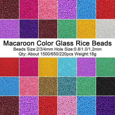 18g 11/0 2mm/3mm/4mm Glass Seed BeadsRice Spacer Loose Beads