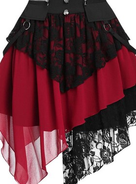 Skirts Women Fashion Retro Gothic Skirt Victorian Renaissanc