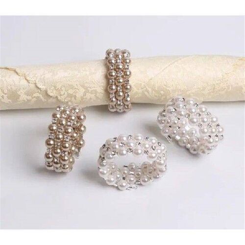 Wedding Pearl Napkin Rings Napkins Holders For Dinners