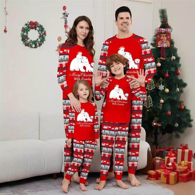 Snowflake letter striped printed home clothes for sleeping