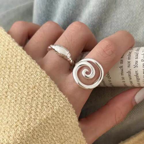 Sterling Silver Rings for Women Couple Minimalist Handmade