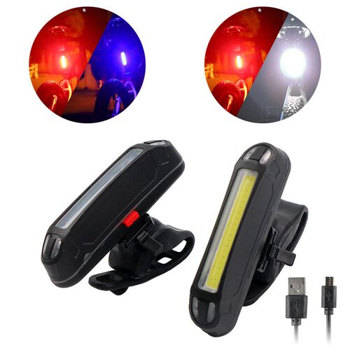Bike Bicycle Light LED USB Rechargeable Night Riding Taillig