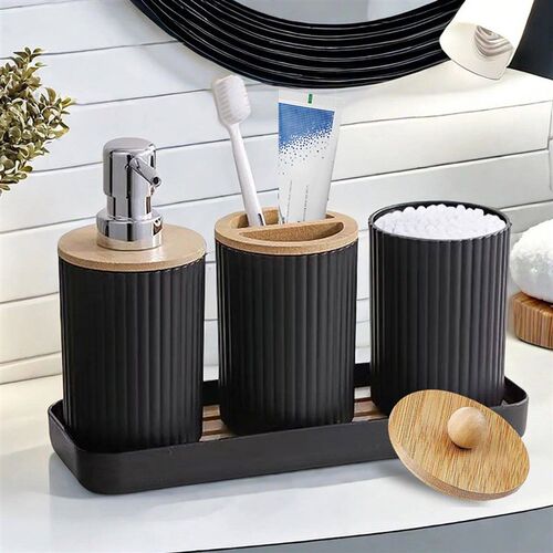 Bathroom Accessories Set Vanity Counter Soap Dispenser Tooth