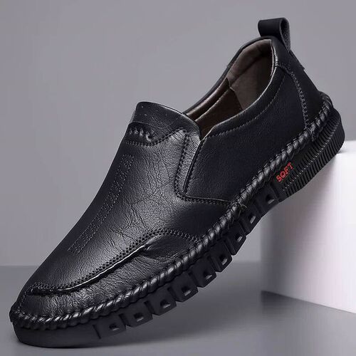 Mens Business Leather Shoes Moccasin Shoes Breathable Mens