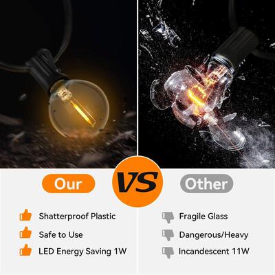 G40 LED 36 m outdoor string light with 64 plastic bulbs Atta