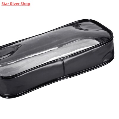 PVC Transparent Zipper Pencil Bag Pen Case Stationery Storag
