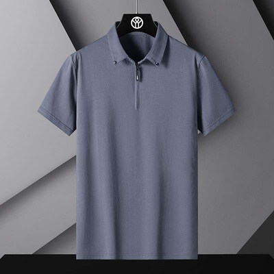 Soli Color Casual Polo Shirt Mens Summer New Simple Slim-Fi