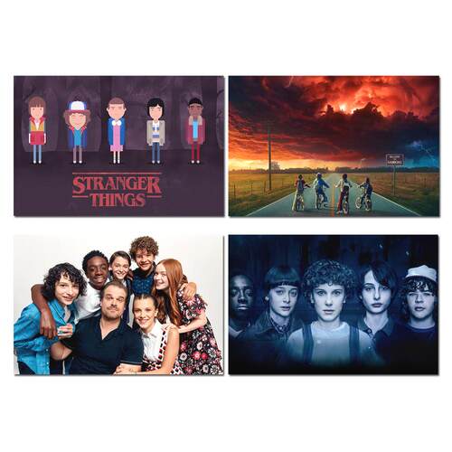 Stranger Things Poster Season 3 2 1 Characters Retro TV Mov