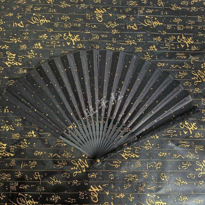【龙虎山直发】师傅亲笔手绘绢布折扇精钢扇传统手工绘制国风摆件图片