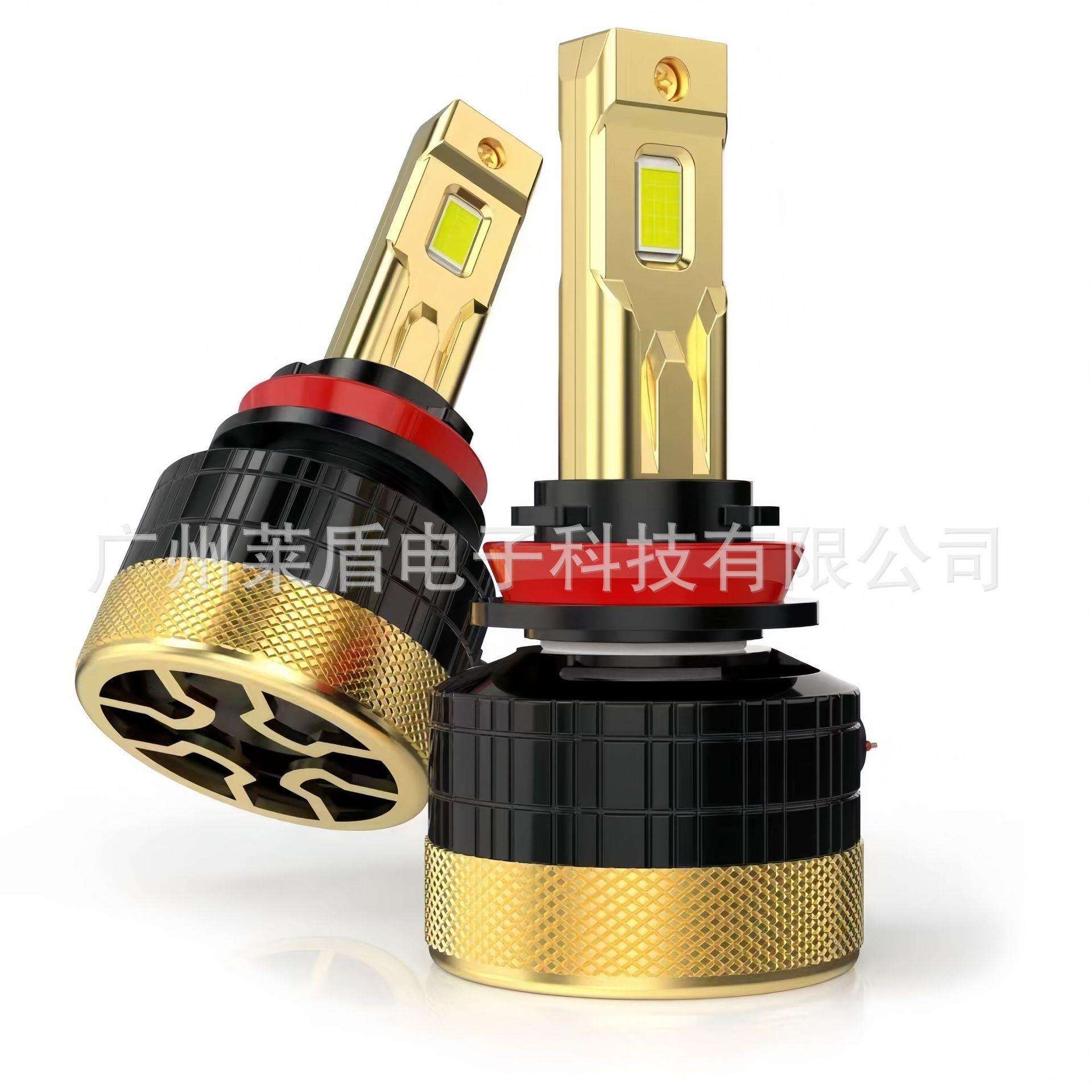 爆款三铜管120W高亮纯铜鳍片LED汽车大灯H4H7H119005远近光前照灯