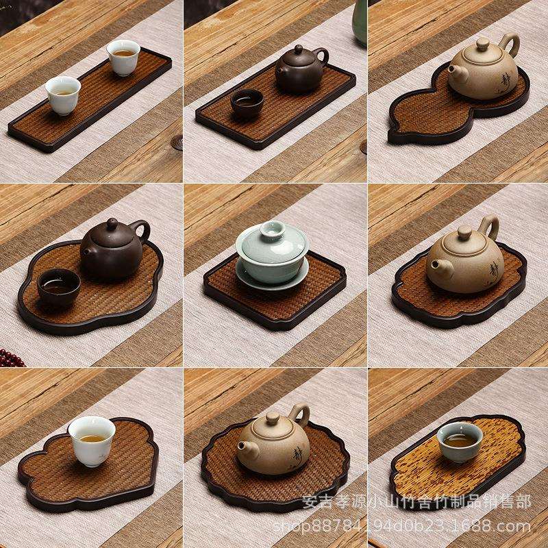 席面重竹茶盘干泡台壶承小号托盘宋席办公室户外茶具配件厂家直销