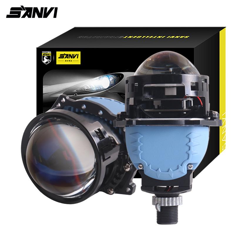 三为车灯新款3寸S9pro led双光透镜大灯55w 6000K高亮汽车前大灯