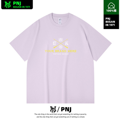 夏季休闲款潮牌美式印花情侣休闲短袖百搭T恤通勤日系纯棉半袖t