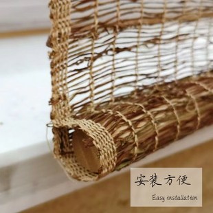 定制苎麻帘窗帘卷帘遮阳遮光阳台茶室书房办N公室酒店民宿日式 帘