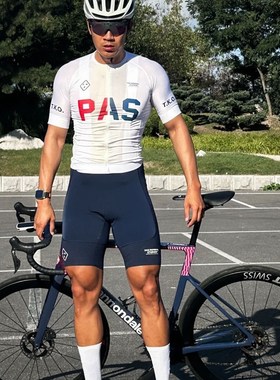 24竞技款PAS公路车骑行服背带短裤套装高品质自行高弹透气牛奶丝