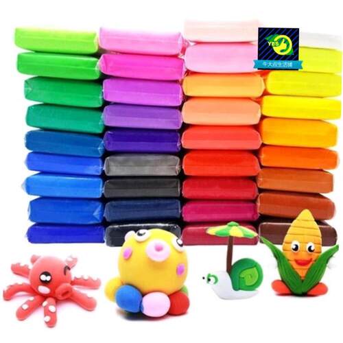 24pcs light clay polymer plasticine clay air dry playdough
