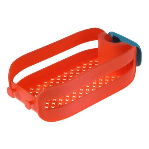 Sponge Holder Kitchen Sink Caddy with 2 Hooks Hanging Sink