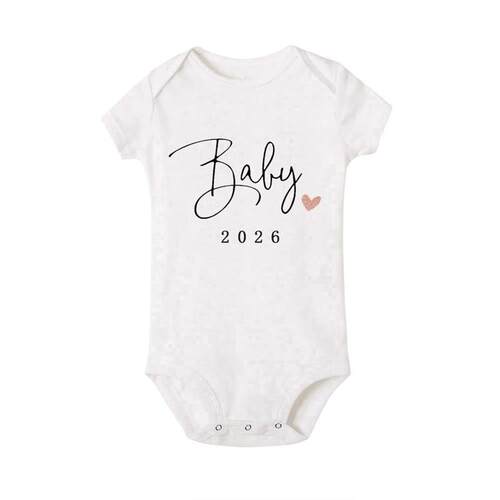 Baby 2026 Print Baby Romper Pregnancy Announcement born Body
