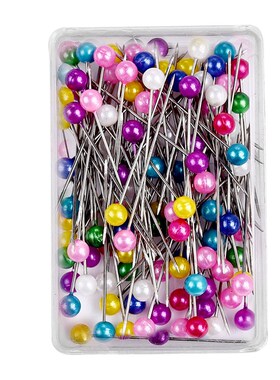 100Pcs/Box 38cm Colorful Round Pearl Head Needles Stitch Str