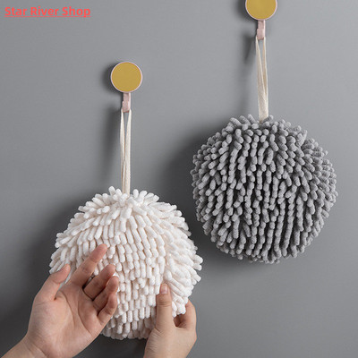 Chenille Hand Towels Kitchen Bathroom Hand Towel Ball with H