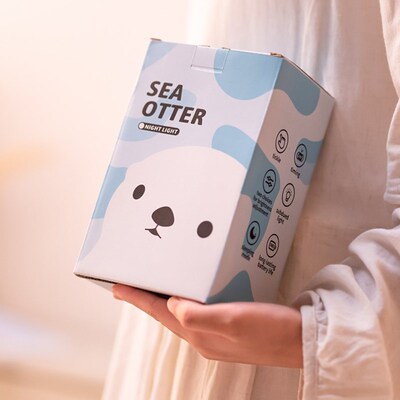 Sea Otter Lamp  海獭趣味小夜灯 拍打感应 延时关灯 人类治愈师