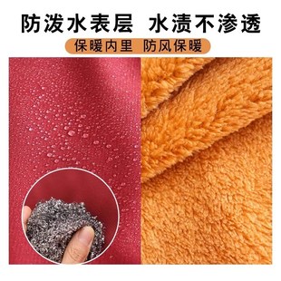 干活耐磨防脏 加绒加厚外穿保暖防水带拉链外长袖 罩衣女新款 冬季