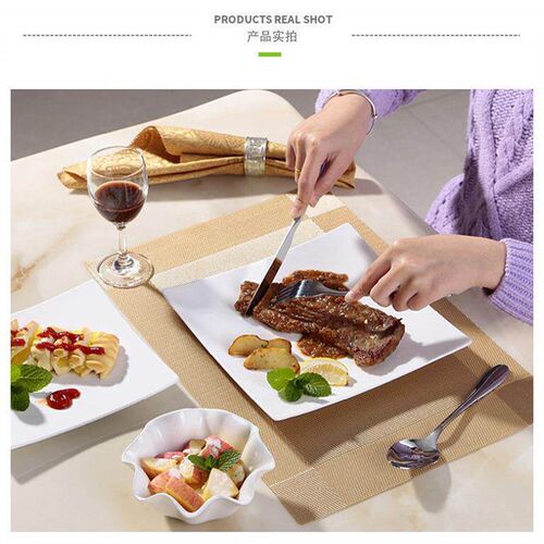 Set of 4 Table Placemats for Dining Table Woven Mats Non-sli