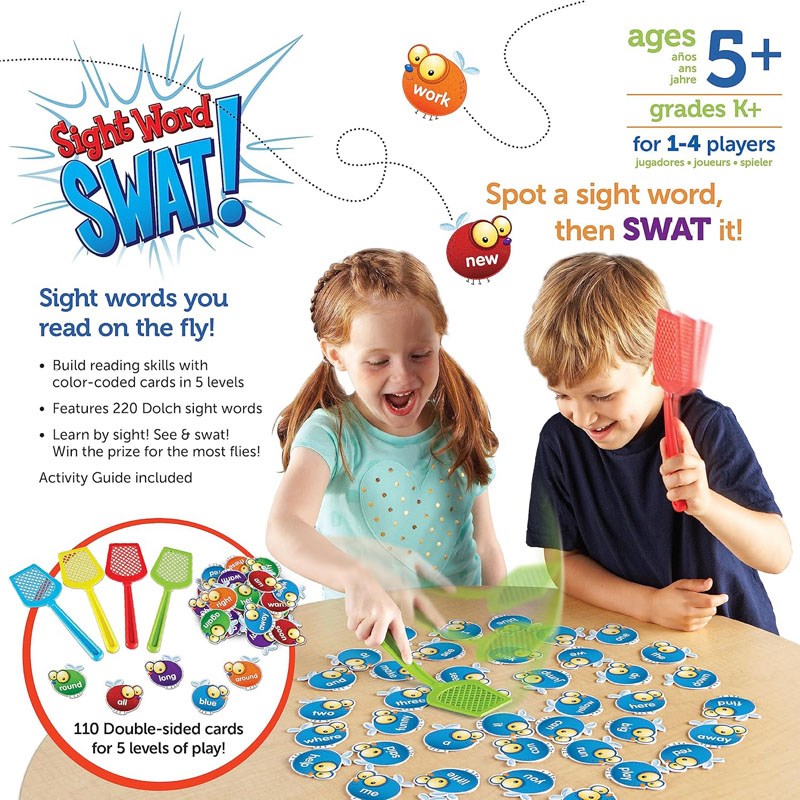kindergarten games Sight Word Swat classroom learn toy拍单词 - 实物图