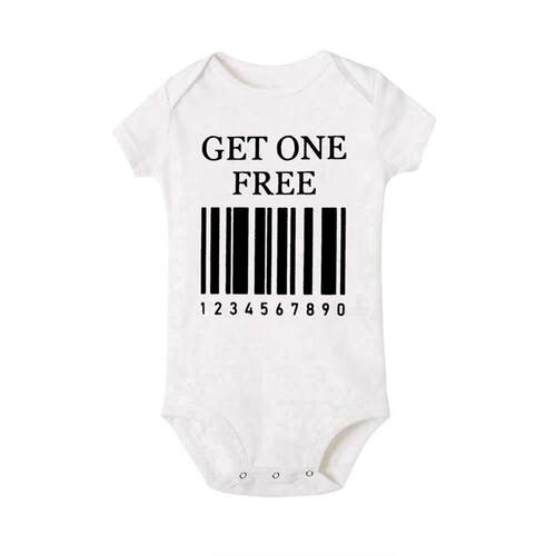 Buy One Baby Get One Free Printing Baby Romper Funny Twins b