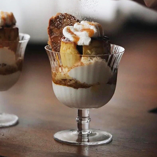 小饮 果汁咖啡拿铁杯鸡尾酒杯调酒杯高脚杯甜酒香槟杯子 玻璃水杯