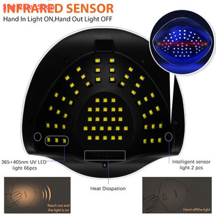 Curing X11 MAX Lamp 66LEDs Nail LED SUN Gel Polish