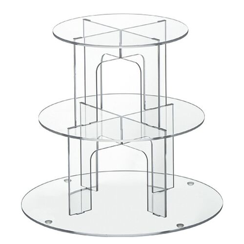 Clear Transparent Multilayer Acrylic Cake Stand for Wedding