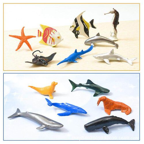 Dolphn Toy Sea Anmal Toys Set Plastc Ocean Anmals