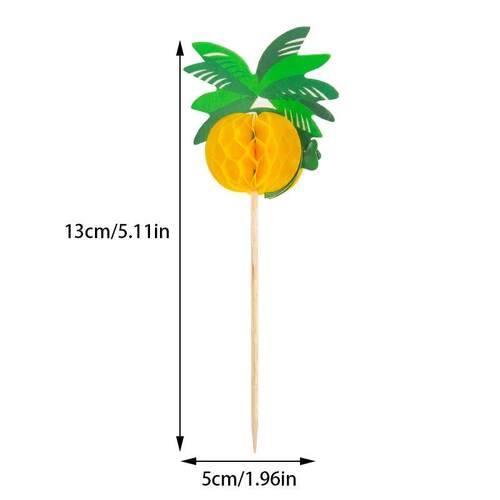 50pcs Hawaiian Luau Cocktail Picks Coconut Palm e Food Stick