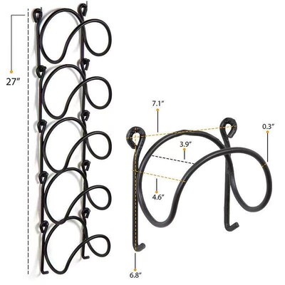 Wall-Mounted Wine Rack 1/5 Layers Wine Display Shelf