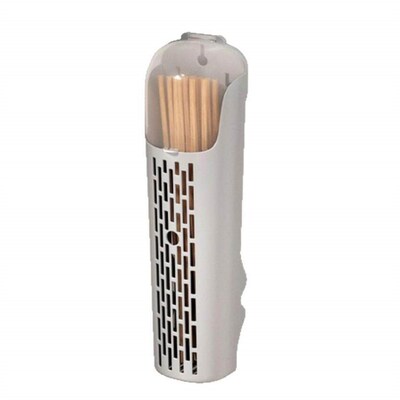Wall-mounted plastic chopstick holder with a lid, designed f