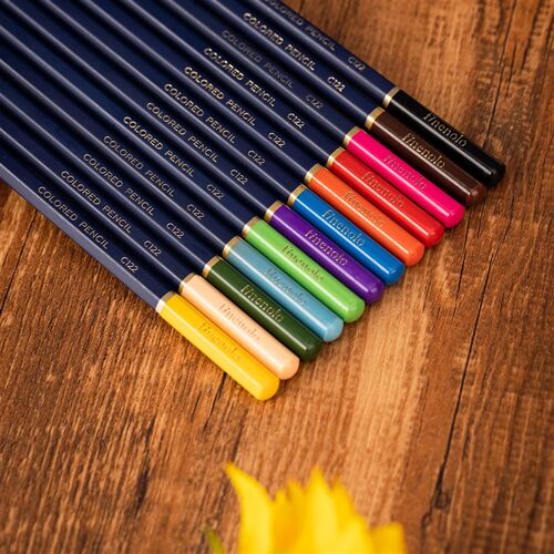 Deli 12/24 Colors Colored Pencil 3.8mm Round Barrel Soft Woo