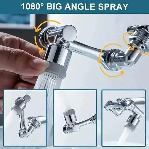 2pcs Faucet Extender, ABS Robotic Arm,Single Mode,1080 Rot