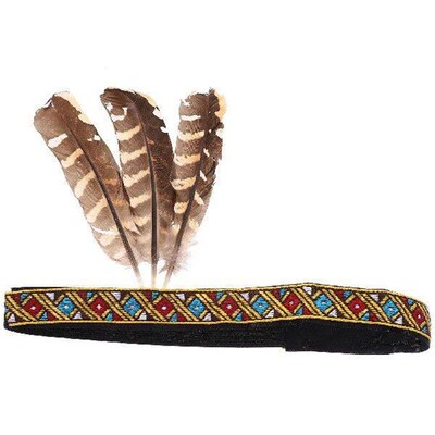 Plume Headband Ethnic Style Adjustable Size Adult Party