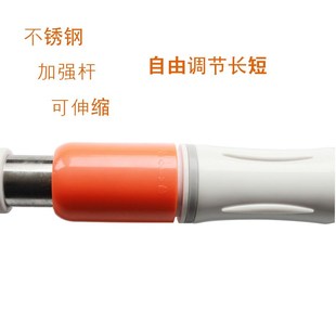 欧沐嘉OM01新款 玻璃刮擦刷家用可旋转加长不锈钢杆面洗窗户自粘