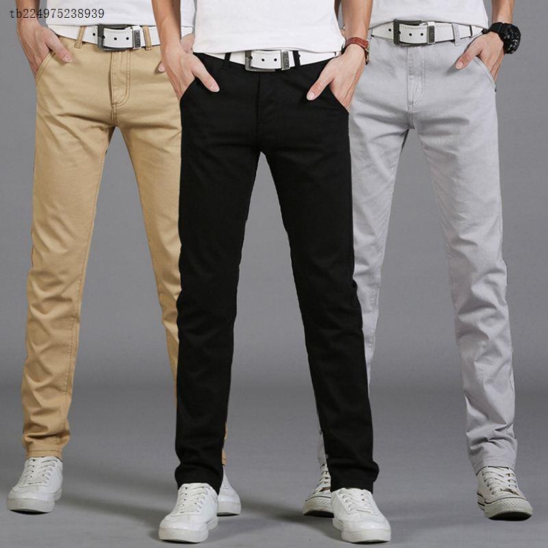 Men s Trousers Slim Fit man white jeans Pants Skinny for Men图片