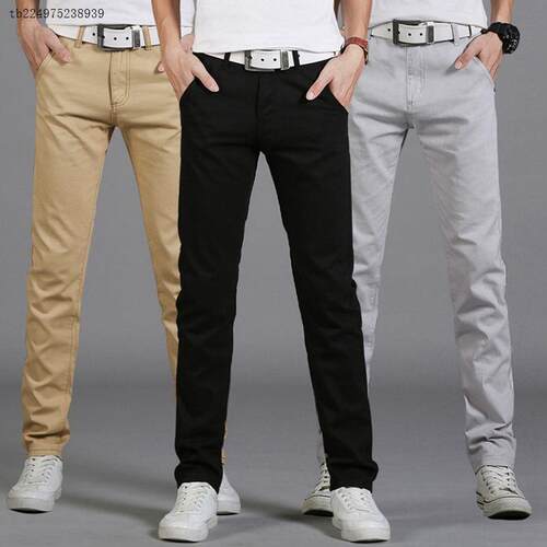 Men s Trousers Slim Fit man white jeans Pants Skinny for Men