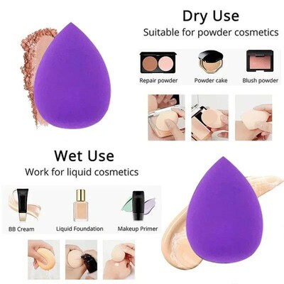 12Pcs Makeup Sponge Velvet Triangle Powder Puff Face Finger