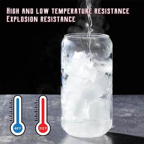 350ml/550ml Glass Cup With Lid and Straw Transparent Bubble